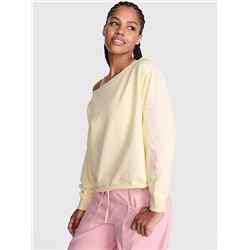 PINK Campus Fleece™ Rib Off-The-Shoulder Sweatshirt