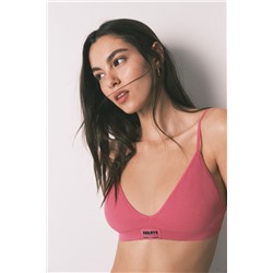Sujetador triangular Seamless rosa fucsia