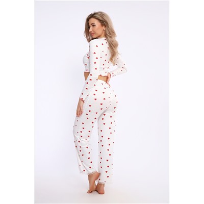 пижама женская с брюками с длинным рукавом 5735