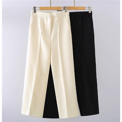 Женские прямые брюки с высокой талией