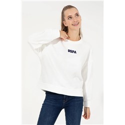 Kadın Ekru Bisiklet Yaka Basic Sweatshirt