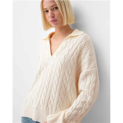 Женский пуловер с V-образным вырезом горловины  Bershk*a