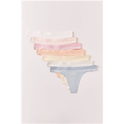 Pack 7 tangas algodón soft logo