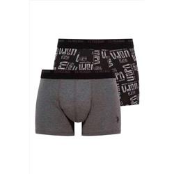 U.S. Polo Assn. Erkek Antrasit Melanj - Siyah 2 Li Boxer