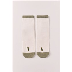 Calcetines cortos bordado aceitunas