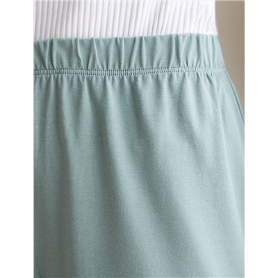 Укороченные брюки из эластичного хлопка с контрастным кантом