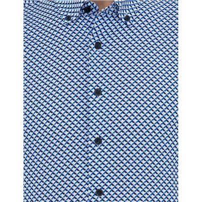 Lacivert Slim Fit Uzun Kollu Gömlek
