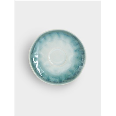 Чашка с блюдцем, 120 мл, голубая, Nuances