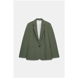 STRAIGHT BLAZER WITH SHOULDER PADS