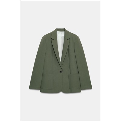 STRAIGHT BLAZER WITH SHOULDER PADS