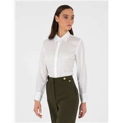 Ekru Comfort Fit Saten Gömlek