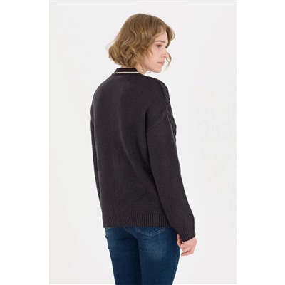 Kadın Lacivert Triko Hırka