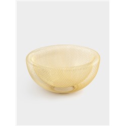 Корзина для фруктов, 30 см, металл, золотистая, Grid