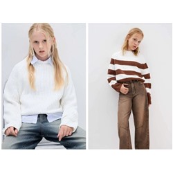 Свободный детский джемпер крупной вязки, экспорт в Россию   Gloria Jeans  Цена в России 1799₽