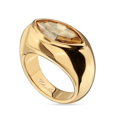 Кольцо Эдем (кристаллы SW шампань; покрытие золото), Есть комплект