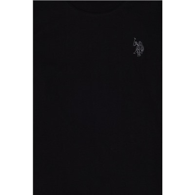 Erkek Çocuk Siyah Basic Bisiklet Yaka Sweatshirt