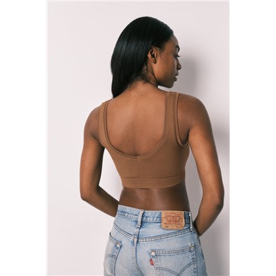 COZY Top seamless marrón chocolate