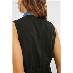 Vestido corto bimateria