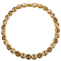 Колье Триумф (кристаллы SW шампань, мед 10мм; покрытие золото) 38-42см, Есть комплект