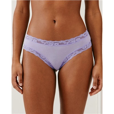 Braguita brasileña de algodón en morado