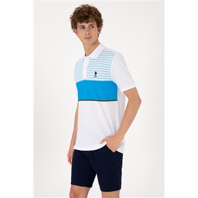 Erkek Regular Fit Polo Yaka Turkuaz Tişört