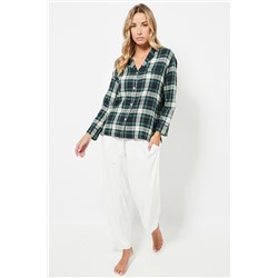 Pantalón de pijama de terciopelo - Crudo