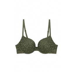 Sujetador GORGEOUS push up encaje kaki