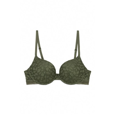 Sujetador GORGEOUS push up encaje kaki