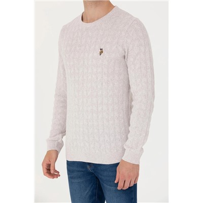 Erkek Taş Melanj Basic Kazak