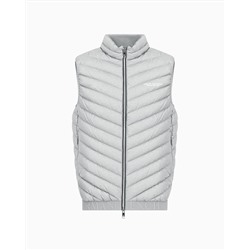 Double-face padded sleeveless down jacket