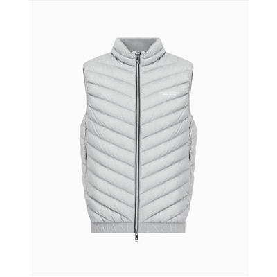 Double-face padded sleeveless down jacket