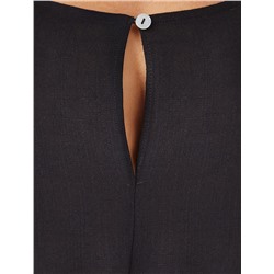 Платье с воланом изо льна с вискозой