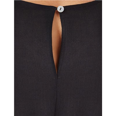 Платье с воланом изо льна с вискозой