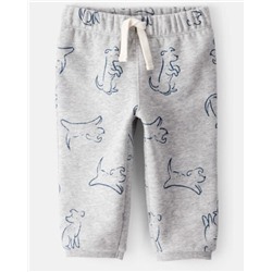 Carter's   Baby Boy DayDream Fleece Dog Knit Pull-On Pants - Grey