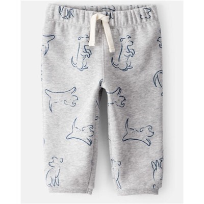 Carter's   Baby Boy DayDream Fleece Dog Knit Pull-On Pants - Grey