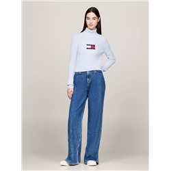 Cropped Slim Fit Turtleneck Sweater