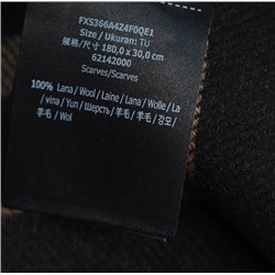 Зимний теплый шерстяной шарф/утеплитель для шеи с жаккардовым узором и буквами FEND*I