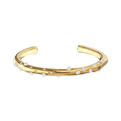 Браслет Просекко (Майорка, кристаллы SW белые; покрытие золото), Есть комплект