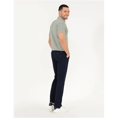 Lacivert Regular Fit Kanvas Pantolon