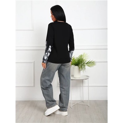 Лонгслив с рисунком Город Арт. 1097