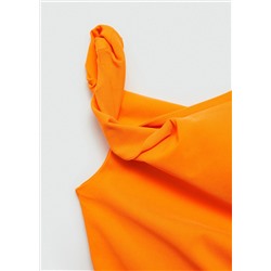 Vestido asimétrico fruncido