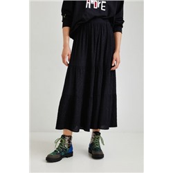 Falda midi evasé