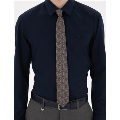 Lacivert Regular Fit Uzun Kollu Basic Gömlek