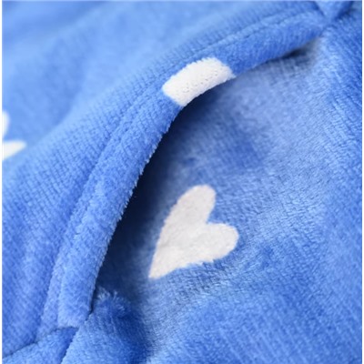 Мягкий и толстый флисовый двухсторонний халат