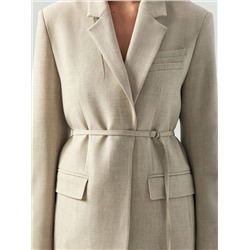 Жакет прямого кроя под пояс, ML820/asiri