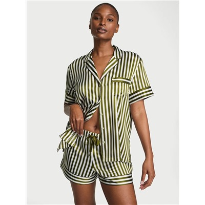 Glazed Satin Short Pajama Set