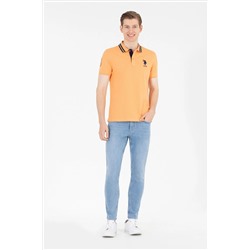 Erkek Turuncu Basic Polo Yaka Tişört