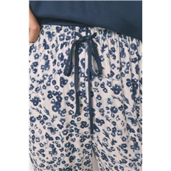 Pijama Capri viscosa floral azul