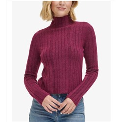 CALVIN KLEI*N - женский тёплый свитер с горлом, укороченый