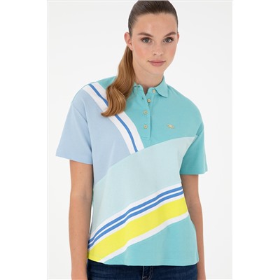 Kadın Mint Polo Yaka Tişört